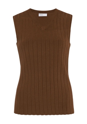 Rosetta Getty ribbed sleeveless top - Brown