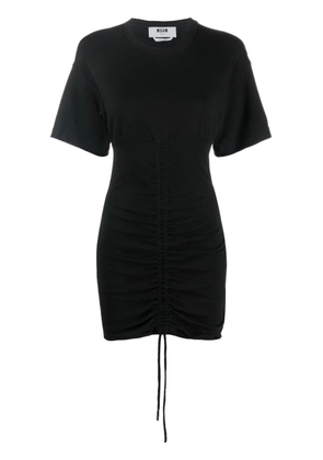 MSGM cutout ruched T-shirt dress - Black