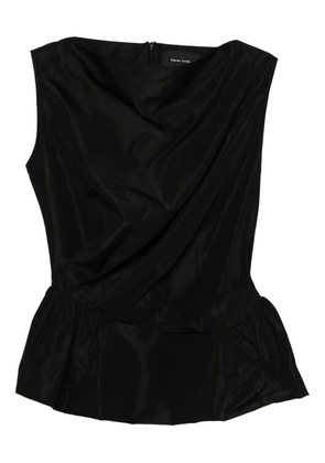 Simone Rocha draped peplum top - Black