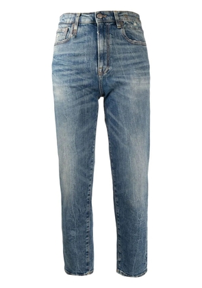 R13 high-waist cropped jeans - Blue