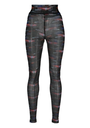 Henrik Vibskov bird-print semi-sheer mesh leggings - Black
