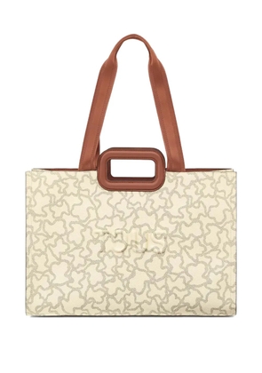 TOUS bear-print top-handle tote bag - Neutrals