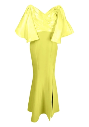 Gaby Charbachy off-shoulder long dress - Green