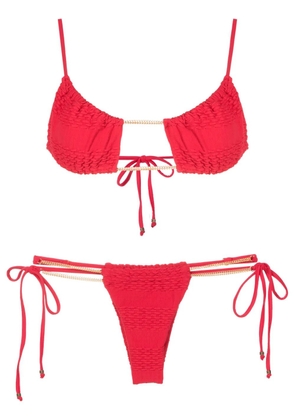 Amir Slama chain-detail textured-finish bikini