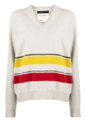 Frenckenberger striped cashmere jumper - Grey