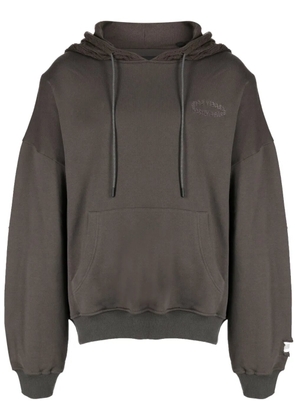 Mostly Heard Rarely Seen cable-knit cotton hoodie - Grey