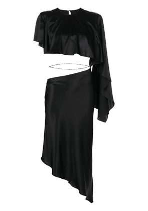 Materiel Asymmetric silk dress - Black