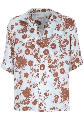 Laneus floral-print shirt - Blue