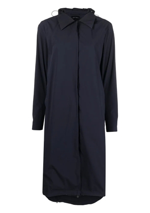 JOHANNA PARV classic-collar hooded trench coat - Blue