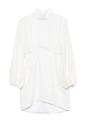Vestiaire d'un Oiseau Libre high-neck balloon-sleeve dress - White