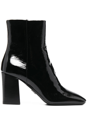 Prada 90mm patent ankle boots - Black