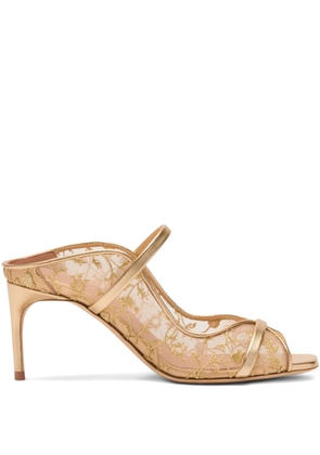 Malone Souliers Noah flower-embroidered sandals - White