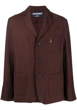Jacquemus notched lapels single-breasted jacket - Brown