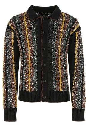 AMIRI braided bandana cardigan - Black