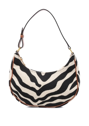 Celine Pre-Owned 2021 Canvas Ava Zebra Print shoulder bag - White