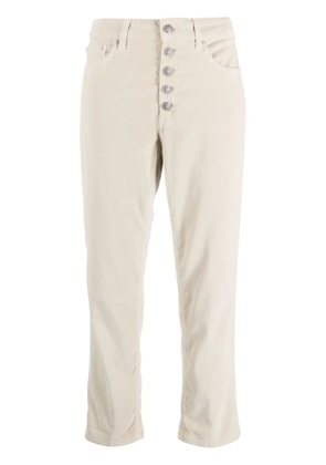 DONDUP Carmen slim-fit cotton trousers - Neutrals