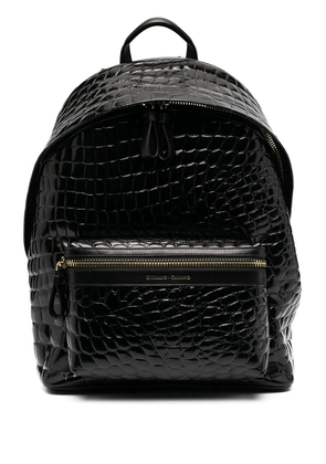 Giuliano Galiano crocodile effect backpack - Black