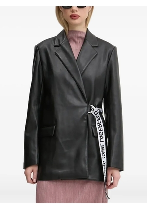 Karl Lagerfeld Jeans logo-belted blazer - Black