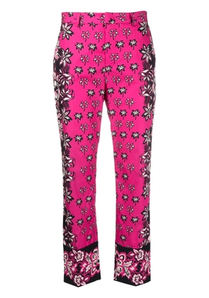 RED Valentino Bandana-print cotton trousers - Pink