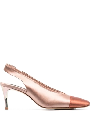 Pedro Garcia metallic slingback-strap 75mm pumps - Pink