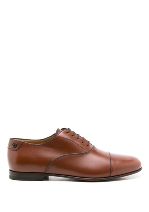 Ferragamo almond-toe leather lace-up shoes - Brown