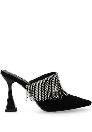 Karl Lagerfeld 90mm Debut II fringed mules - Black