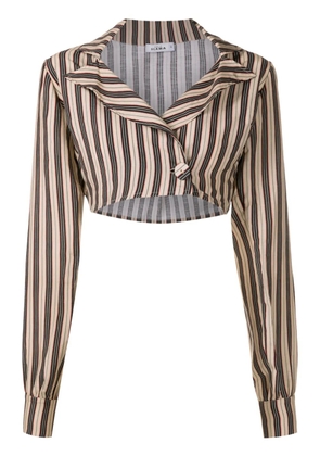 Amir Slama striped cropped blouse - Multicolour