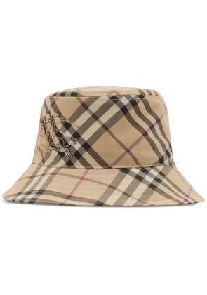 Burberry checked bucket hat - Neutrals