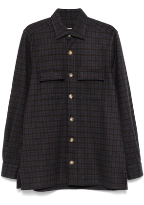 Kiton flannel shirt - Brown