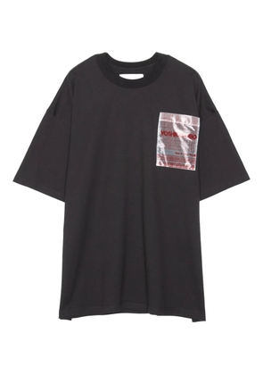 Yoshiokubo patch-pocket cotton T-shirt - Black