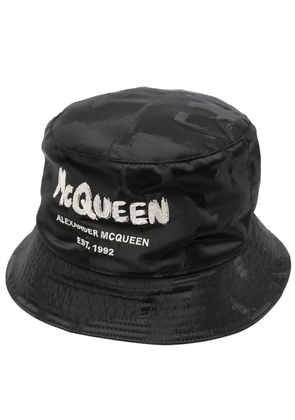Alexander McQueen logo-print bucket hat - Black