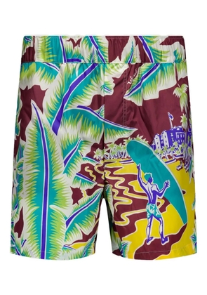 Valentino Garavani Surf Rider-print swim shorts - Green