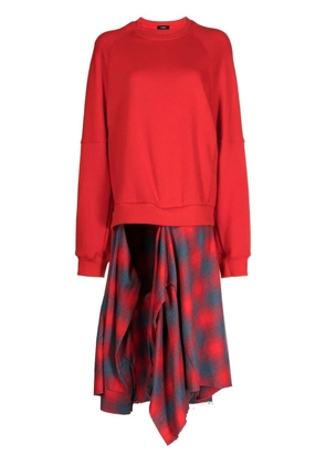 Goen.J layered shirt-panel sweatshirt