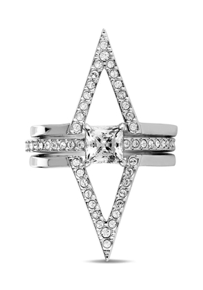 Swarovski platinum Funk ring set - Silver