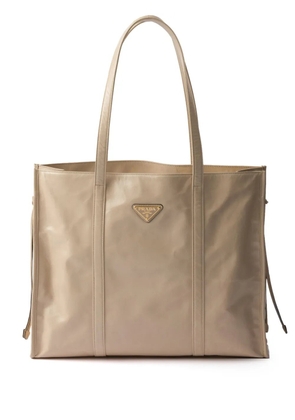 Prada leather tote bag - Neutrals