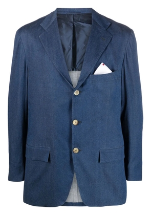 Kiton single-breasted blazer - Blue