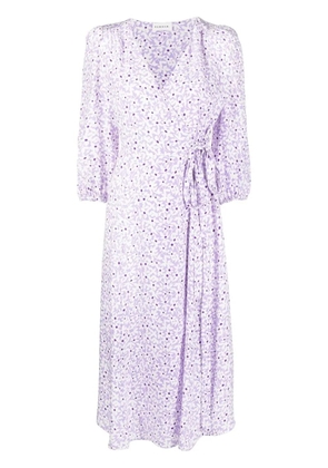 P.A.R.O.S.H. floral-print wrap dress - White