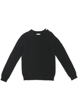 Jean Paul Gaultier Pre-Owned 1990 logo-appliqué wool jumper - Black