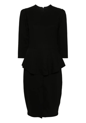 STYLAND peplum waist midi dress - Black