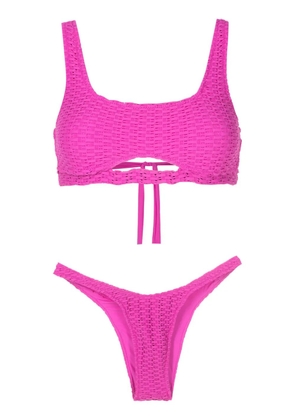 Amir Slama woven-design cut-out bikini - Pink