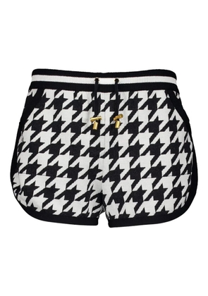 Balmain houndstooth knit shorts - Black