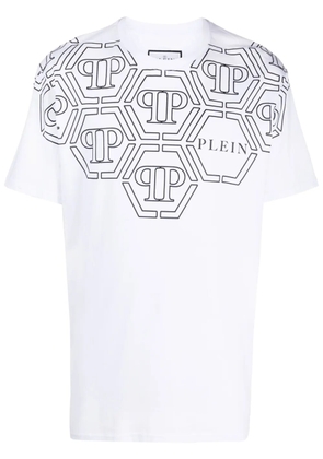 Philipp Plein SS Hexagon round-neck T-shirt - White