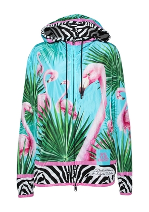 Dolce & Gabbana Pre-Owned x DJ Khaled flamingo-print hoodie - Blue