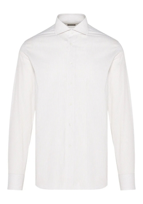 Corneliani pinstriped longsleeved shirt - White