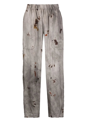 Uma Wang graphic-print elasticated-waist trousers - Grey