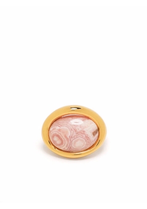 Charlotte Chesnais Neo Turtle rhodochorosite-mineral earcuff - Pink