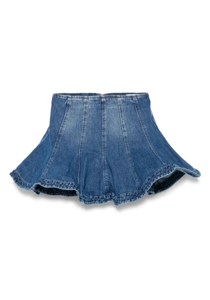 MSGM wired-hem mini skirt - Blue