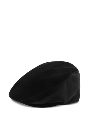 Dolce & Gabbana logo-plaque velvet hat - Black