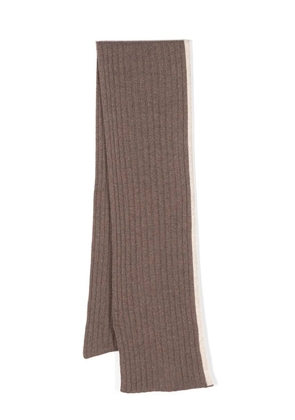 Dell'oglio ribbed knit scarf - Brown