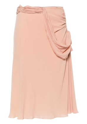 Christian Dior Pre-Owned 2000s draped silk skirt - Pink